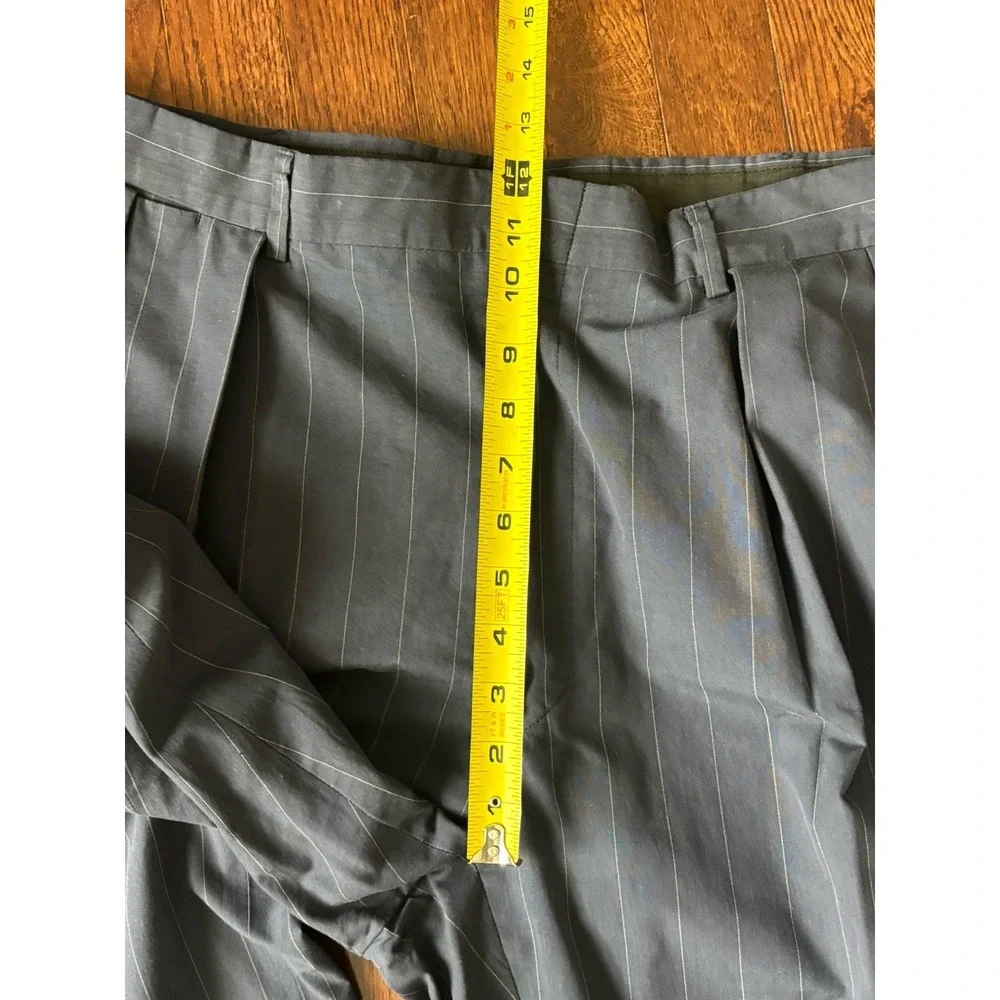 Polo Ralph Lauren Mens 38x31 Pinstripe Pleated Dress Pants Navy Blue‎ Straight